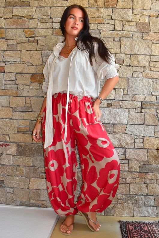 Carnaby Balloon Cuff Pant Sangria & Tan